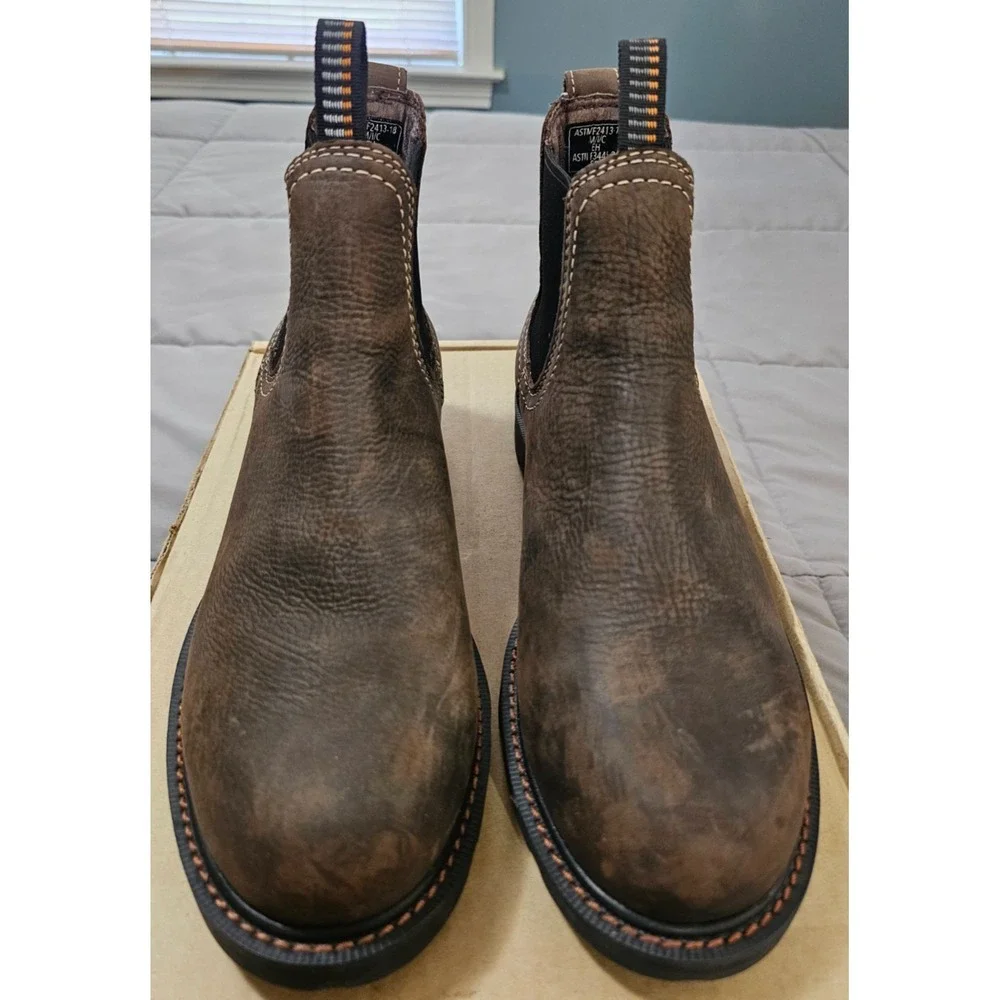 Ariat® (Men's 10 WIDE) Groundbreaker™ Chelsea Waterproof Steel Toe Work Boot